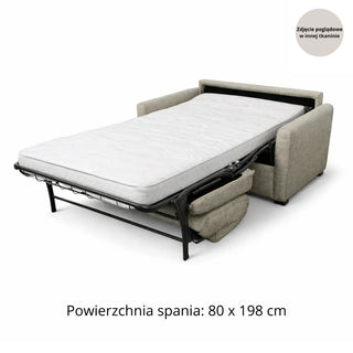 Fotel RADIUS z funkcją spania codziennego stelaż włoski z materacem 80 cm