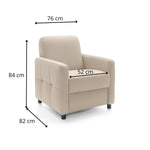 Fotel EMA wypoczynkowy ze skrzynką pod siedziskiem