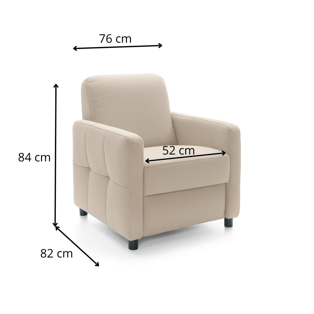 Fotel EMA wypoczynkowy ze skrzynką pod siedziskiem