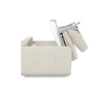 Fotel EMA z funkcją spania codziennego stelaż włoski z materacem 90 cm