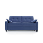 Sofa AURA 2 osobowa z funkcją spania codziennego stelaż włoski z materacem 120 cm na drewnianych nóżkach