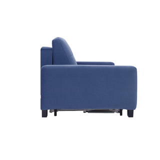 Sofa AURA 2 osobowa z funkcją spania codziennego stelaż włoski z materacem 120 cm na drewnianych nóżkach