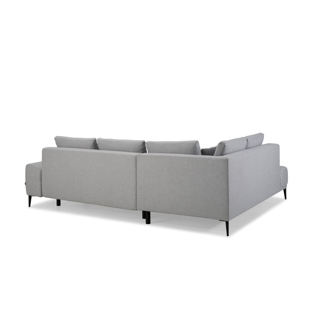 Narożnik GOLF rozkładany z pojemnikiem, dekoracyjnymi poduszkami na wysokich nóżkach