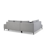 Narożnik GOLF rozkładany z pojemnikiem, dekoracyjnymi poduszkami na wysokich nóżkach