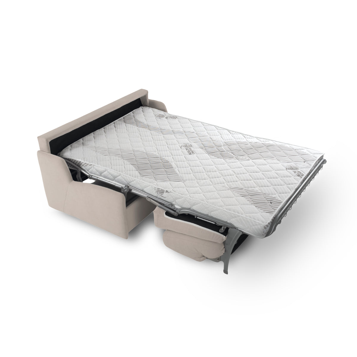 Sofa KIRA bez boków z funkcją spania codziennego stelaż włoski z materacem 160 cm
