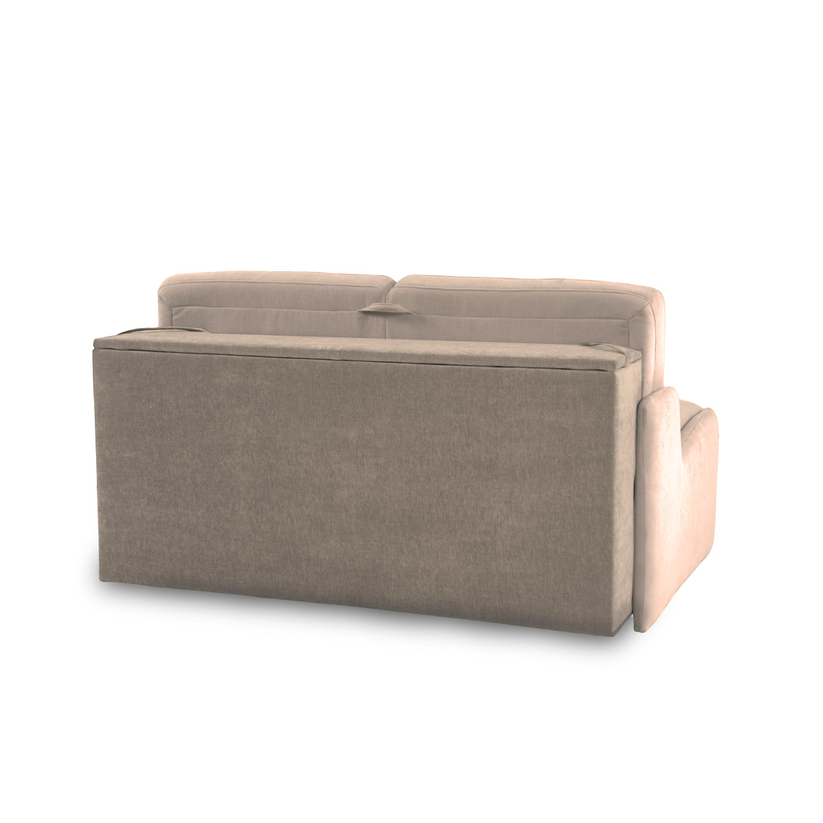 Sofa KIRA bez boków z funkcją spania codziennego stelaż włoski z materacem 160 cm i pojemnikiem