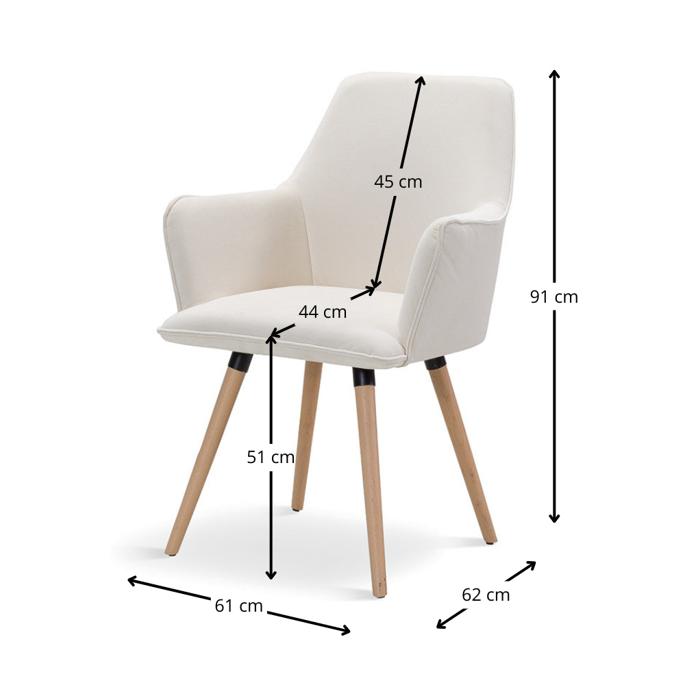 Krzesło tapicerowane COSMO na drewnianych nóżkach