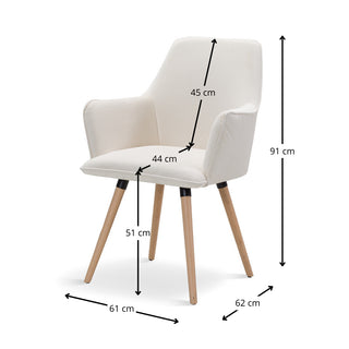 Krzesło tapicerowane COSMO na drewnianych nóżkach