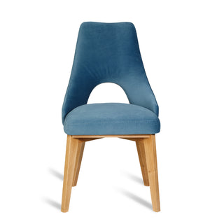 Krzesło tapicerowane SILO na drewnianych nóżkach