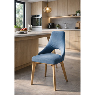 Krzesło tapicerowane SILO na drewnianych nóżkach