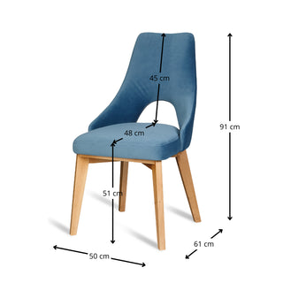 Krzesło tapicerowane SILO na drewnianych nóżkach