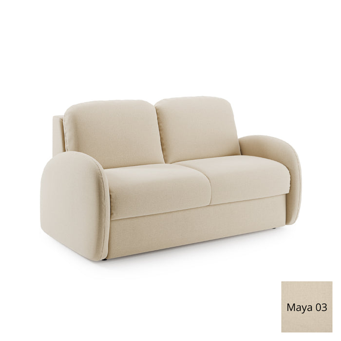 Sofa BELLA 2 osobowa z funkcją spania stelaż włoski z materacem 120 cm