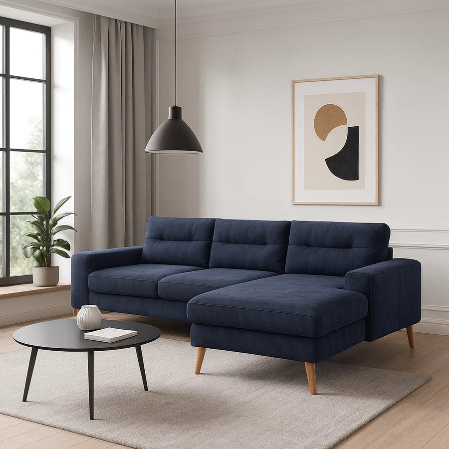 Nowoczesny narożnik NEW YORK na drewnianych nóżkach