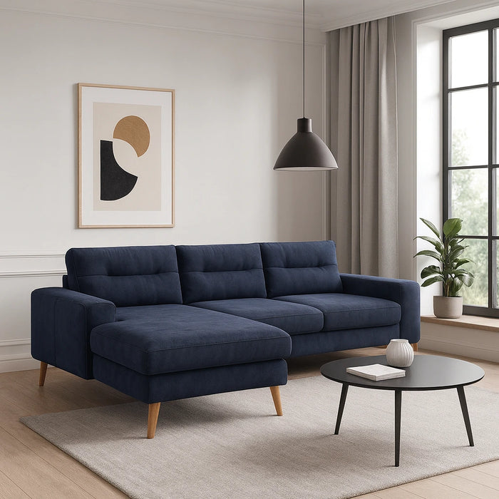 Nowoczesny narożnik NEW YORK na drewnianych nóżkach