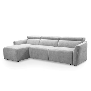 Narożnik NOLA z funkcją spania codziennego stelaż włoski z materacem 120 cm i pojemnikiem na pościel