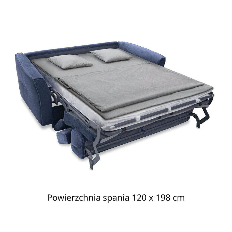 NOLA 2-seater sofa with daily sleeping function, Italian frame with a 120 cm mattress