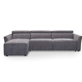 Narożnik NOLA z funkcją spania codziennego stelaż włoski z materacem 140 cm i pojemnikiem na pościel