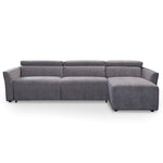 Narożnik NOLA z funkcją spania codziennego stelaż włoski z materacem 140 cm i pojemnikiem na pościel