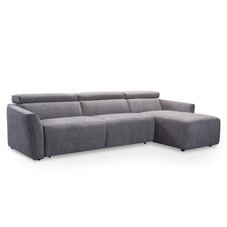 Narożnik NOLA z funkcją spania codziennego stelaż włoski z materacem 140 cm i pojemnikiem na pościel