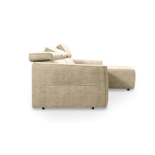 Narożnik NOLA z funkcją spania codziennego stelaż włoski z materacem 160 cm i pojemnikiem na pościel