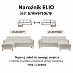 Narożnik Elio z funkcją spania i pojemnikiem na pościel