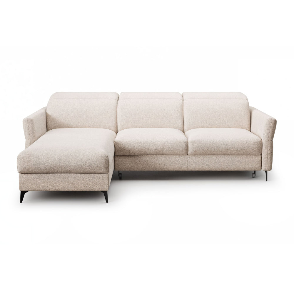 LUSH round corner sofa with sleeping function and large bedding contai ...