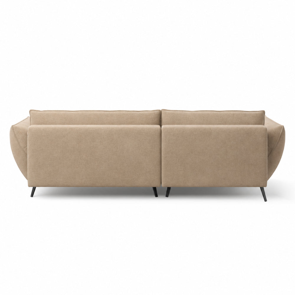 LUSH round corner sofa with sleeping function and large bedding container