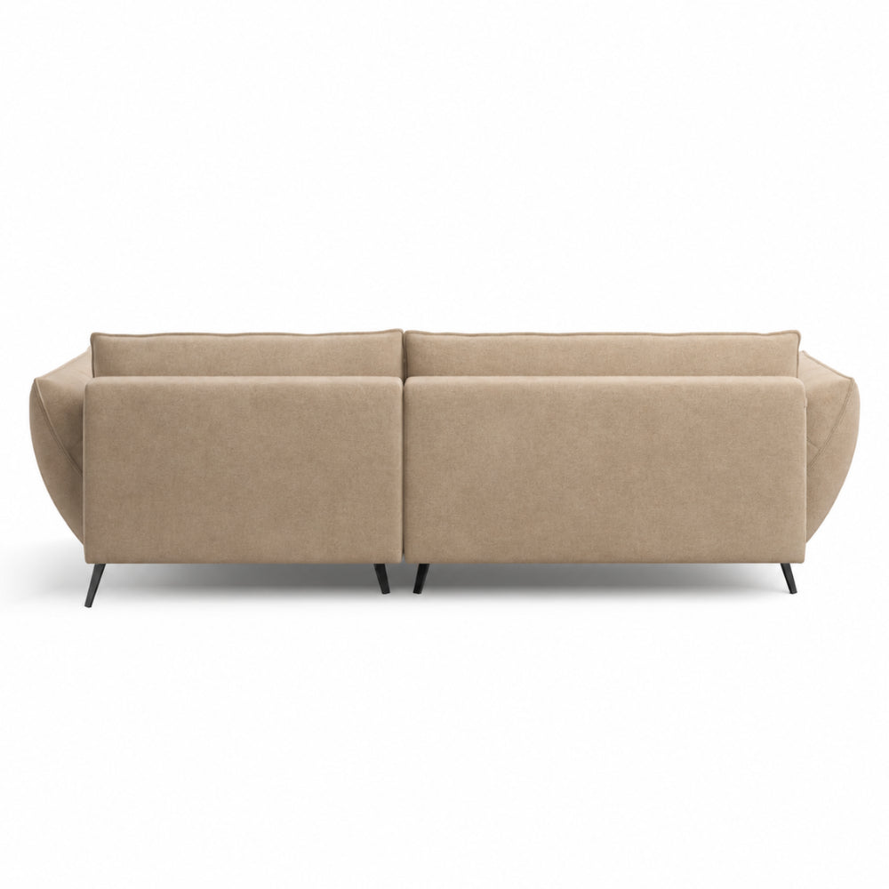 LUSH round corner sofa with sleeping function and large bedding container
