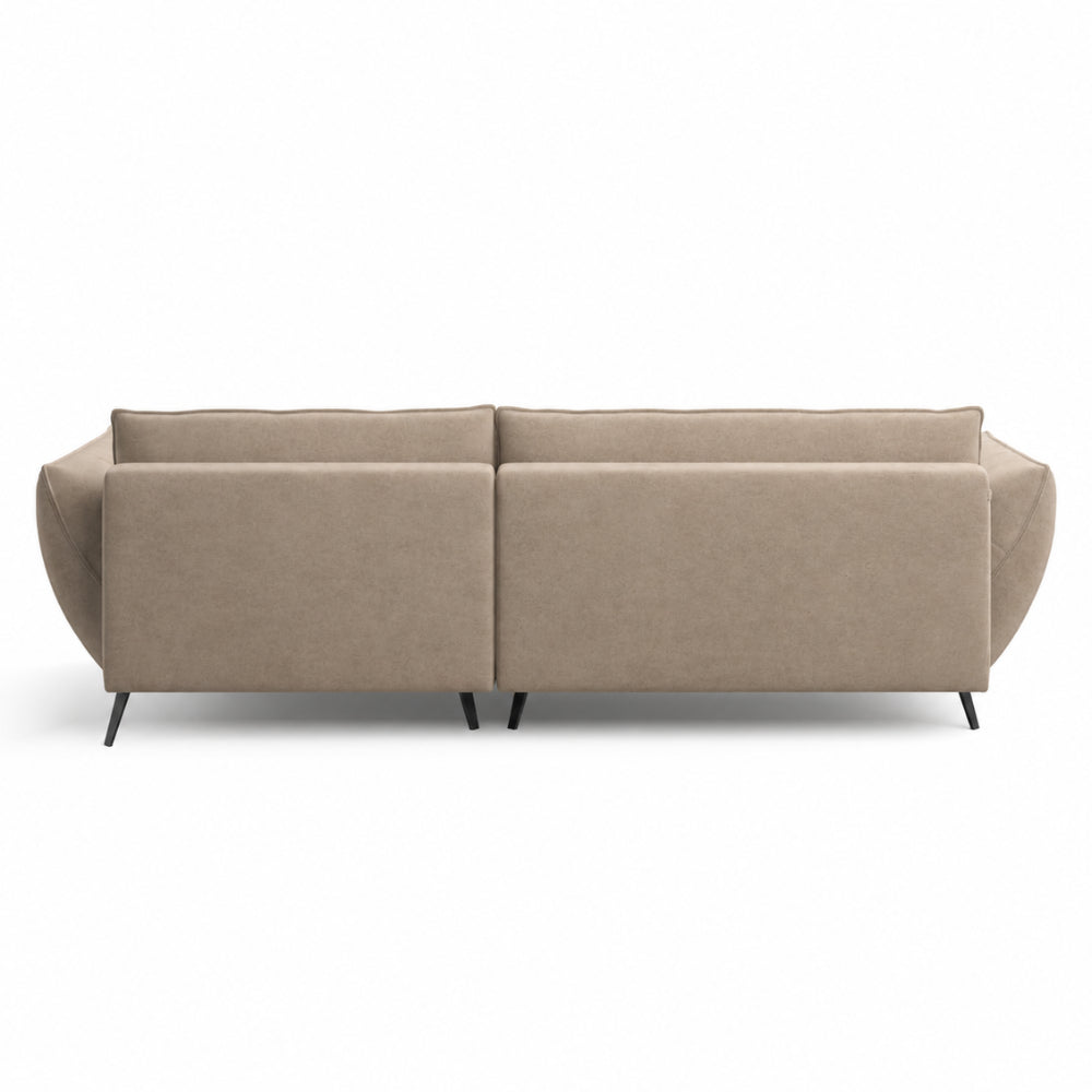 LUSH round corner sofa with sleeping function and large bedding container