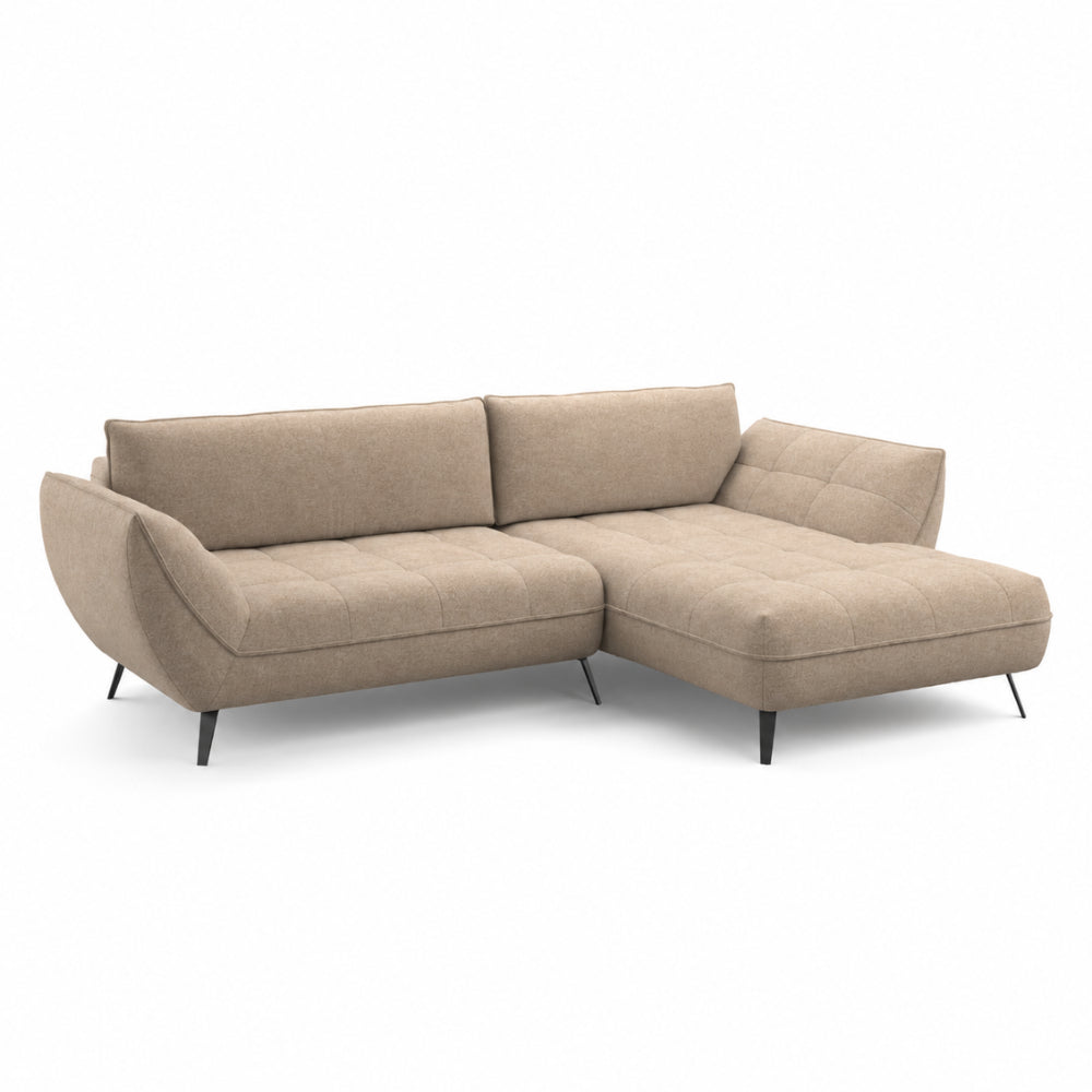 LUSH round corner sofa with sleeping function and large bedding container