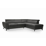 DUE corner sofa with sleeping function, storage space and movable headrests