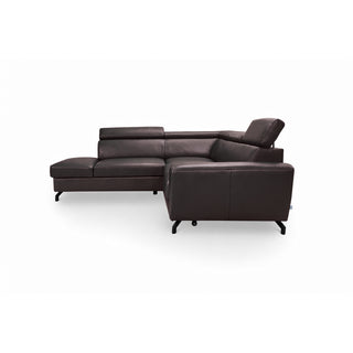 DUE corner sofa with sleeping function, storage space and movable headrests