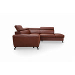 DUE corner sofa with sleeping function, storage space and movable headrests