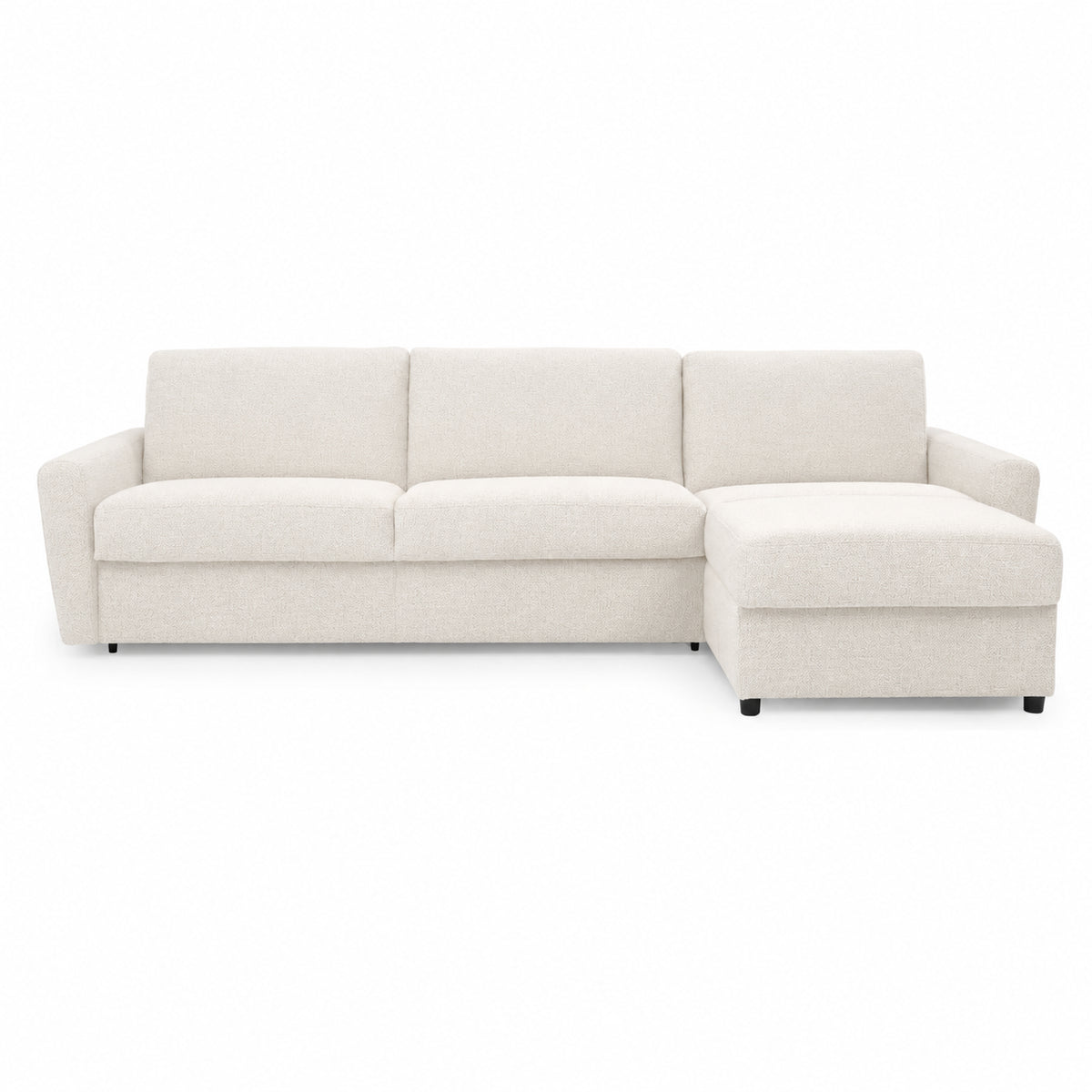 DOLLY corner sofa with daily sleeping function, Italian frame, 160 cm mattress and bedding container, right side