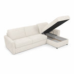 DOLLY corner sofa with daily sleeping function, Italian frame, 160 cm mattress and bedding container, right side