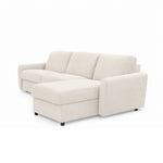 DOLLY corner sofa with daily sleeping function, Italian frame, 160 cm mattress and bedding container, right side