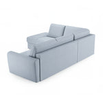 Narożnik DOLLY z otomaną funkcja spania codziennego stelaż włoski z materacem 160 cm i pojemnikiem na pościel