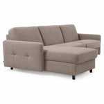 EMA corner sofa with daily sleeping function, Italian frame, 140 cm mattress and bedding container