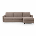EMA corner sofa with daily sleeping function, Italian frame, 140 cm mattress and bedding container