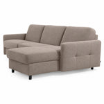 EMA corner sofa with daily sleeping function, Italian frame, 140 cm mattress and bedding container