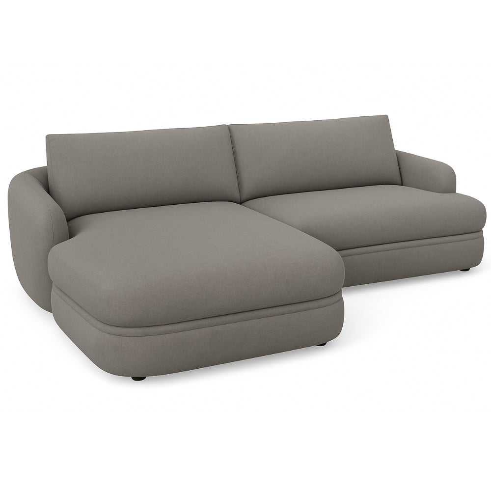 Narożnik LUSH obły z funkcją spania i pojemnikiem na pościel mały