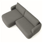 Narożnik LUSH obły z funkcją spania i pojemnikiem na pościel mały