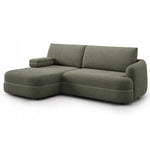 Narożnik LUSH obły z funkcją spania i pojemnikiem bez boku