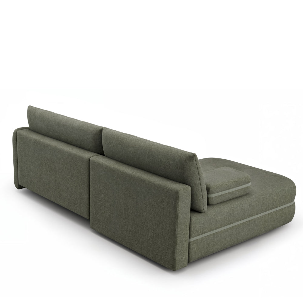 Narożnik LUSH obły z funkcją spania i pojemnikiem bez boku