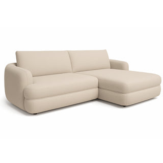 Narożnik LUSH obły z funkcją spania i pojemnikiem na pościel duży