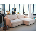 Narożnik LUSH obły z funkcją spania i pojemnikiem na pościel duży