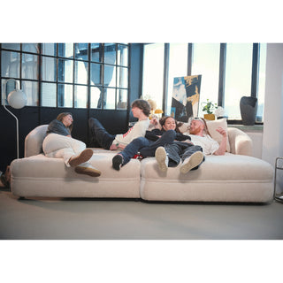 Narożnik LUSH obły z funkcją spania i pojemnikiem na pościel mały