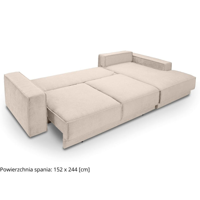 MONACCO corner sofa with sleeping function and bedding container