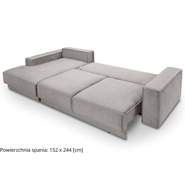 MONACCO corner sofa with sleeping function and bedding container