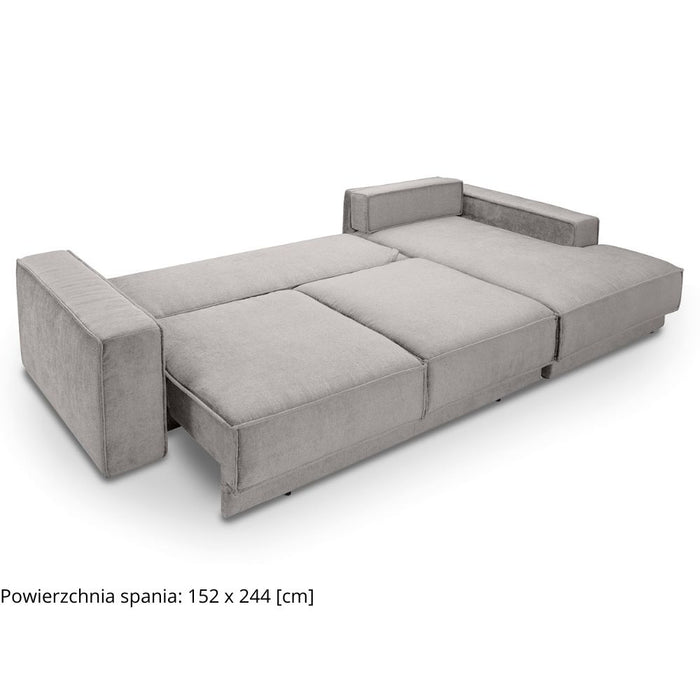 MONACCO corner sofa with sleeping function and bedding container